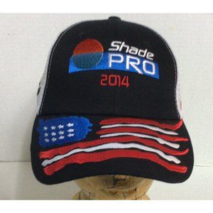 SHADE PRO 2014 Patriotic USA Flag Ball Cap Mesh Sn